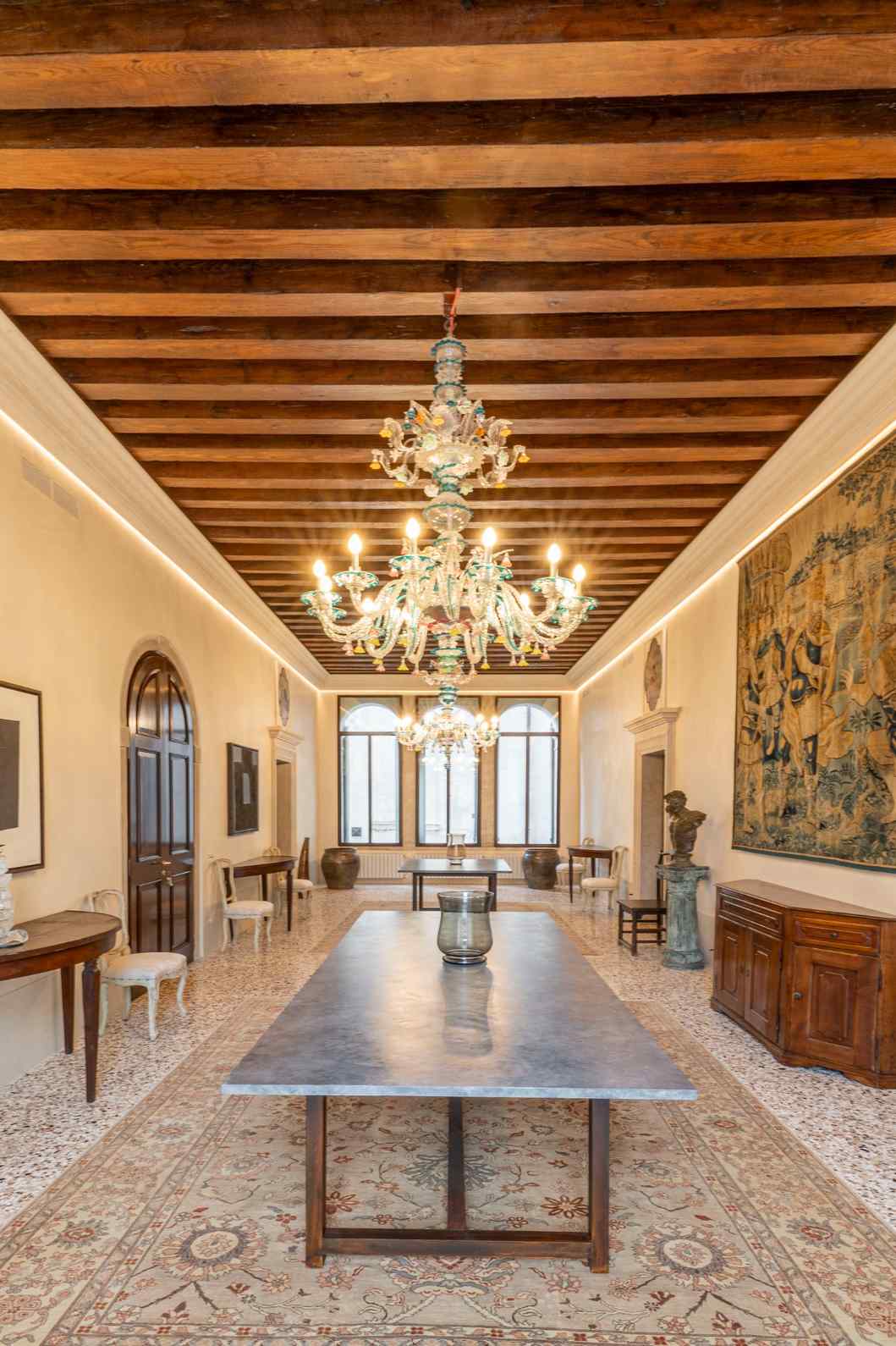 Salone con con affaccio su Canal Grande a Venezia
