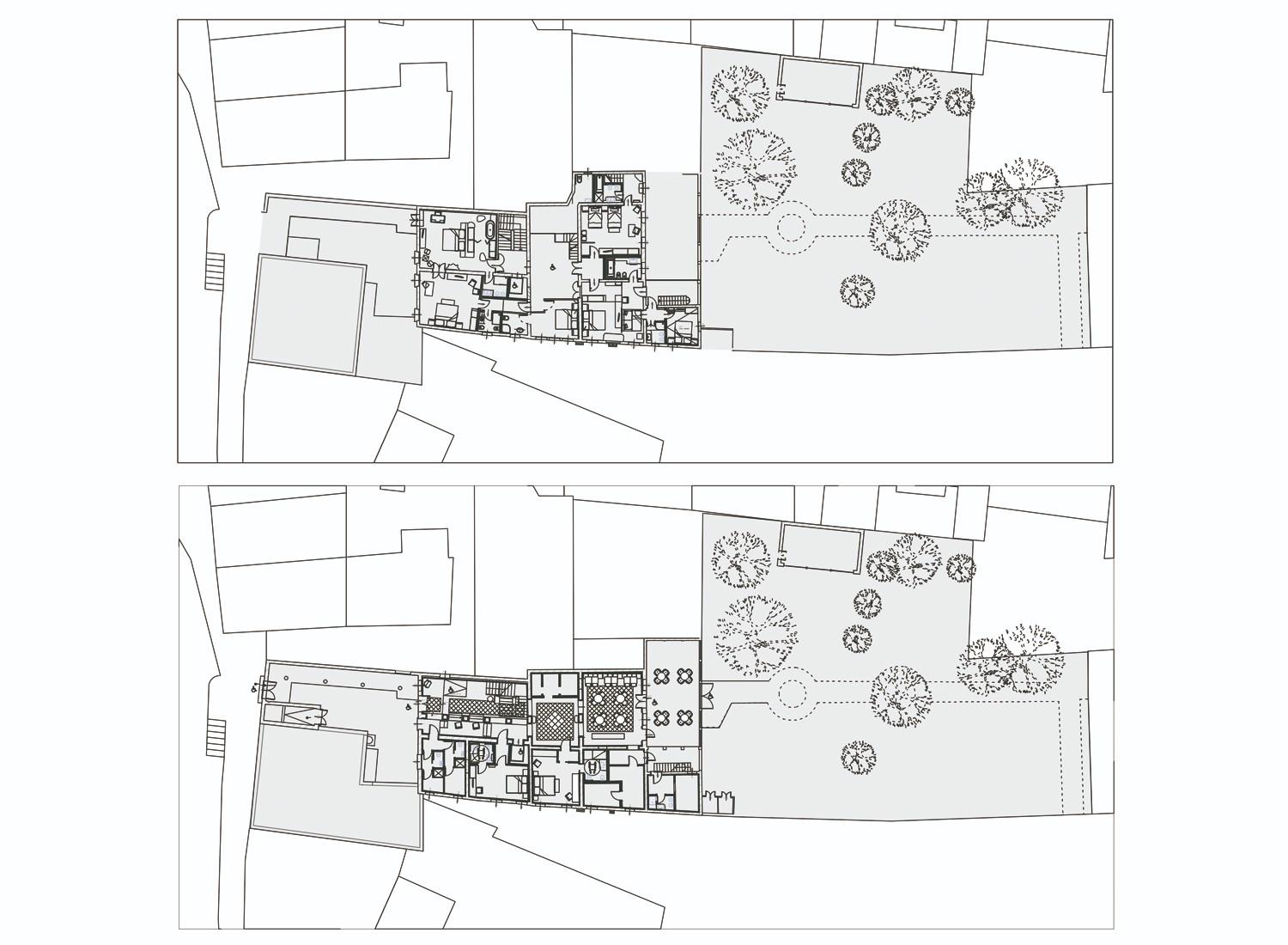 Planimetria generale dell'hotel e del giardino a Venezia