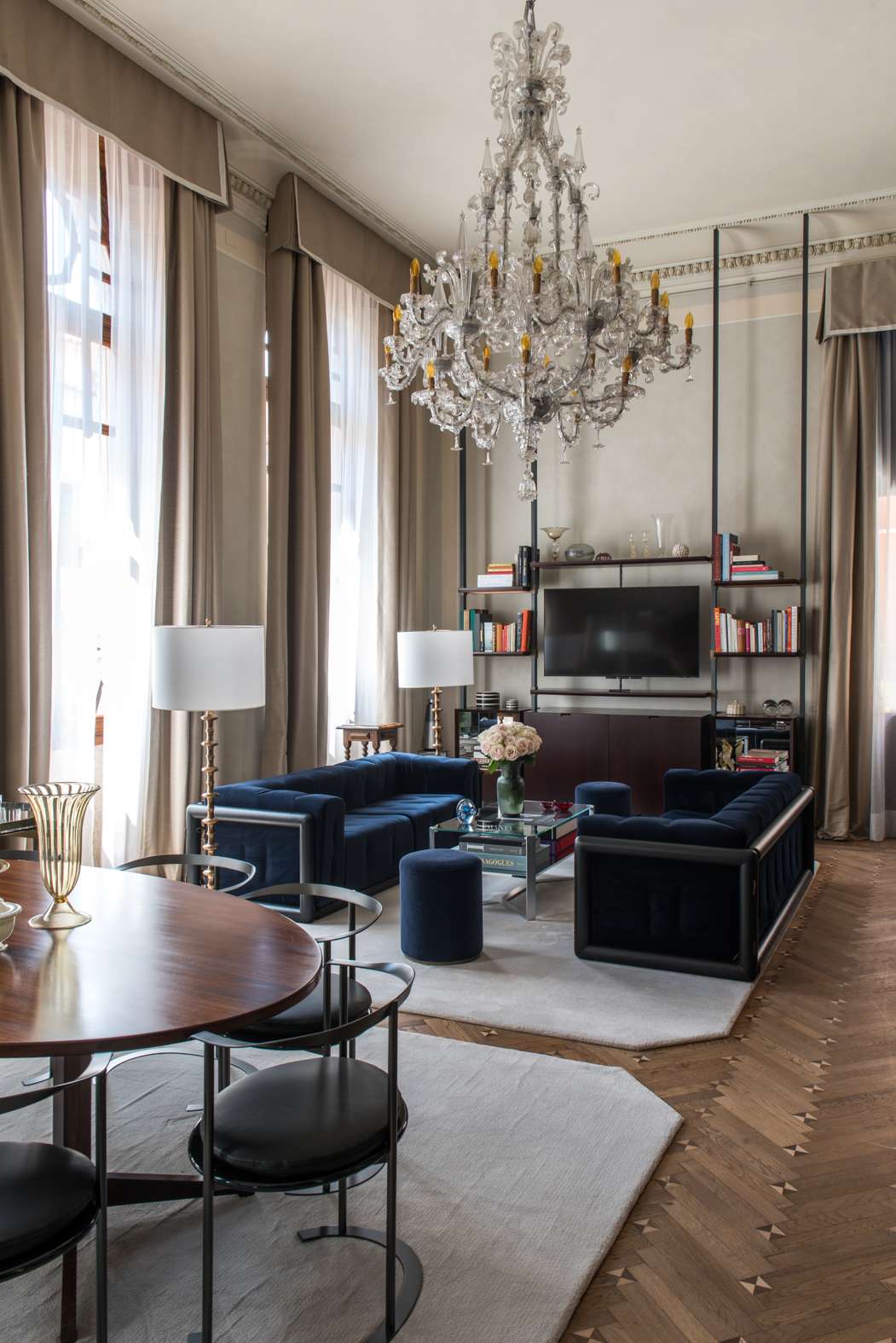 Sala pranzo/soggiorno suite Hotel Nolinski a Venezia