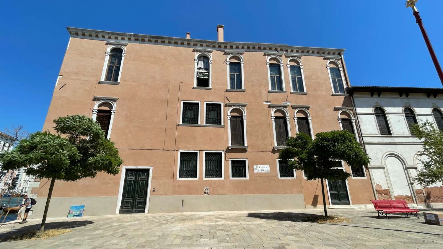 Affaccio palazzo Barbarigo su campo San Vio a Venezia