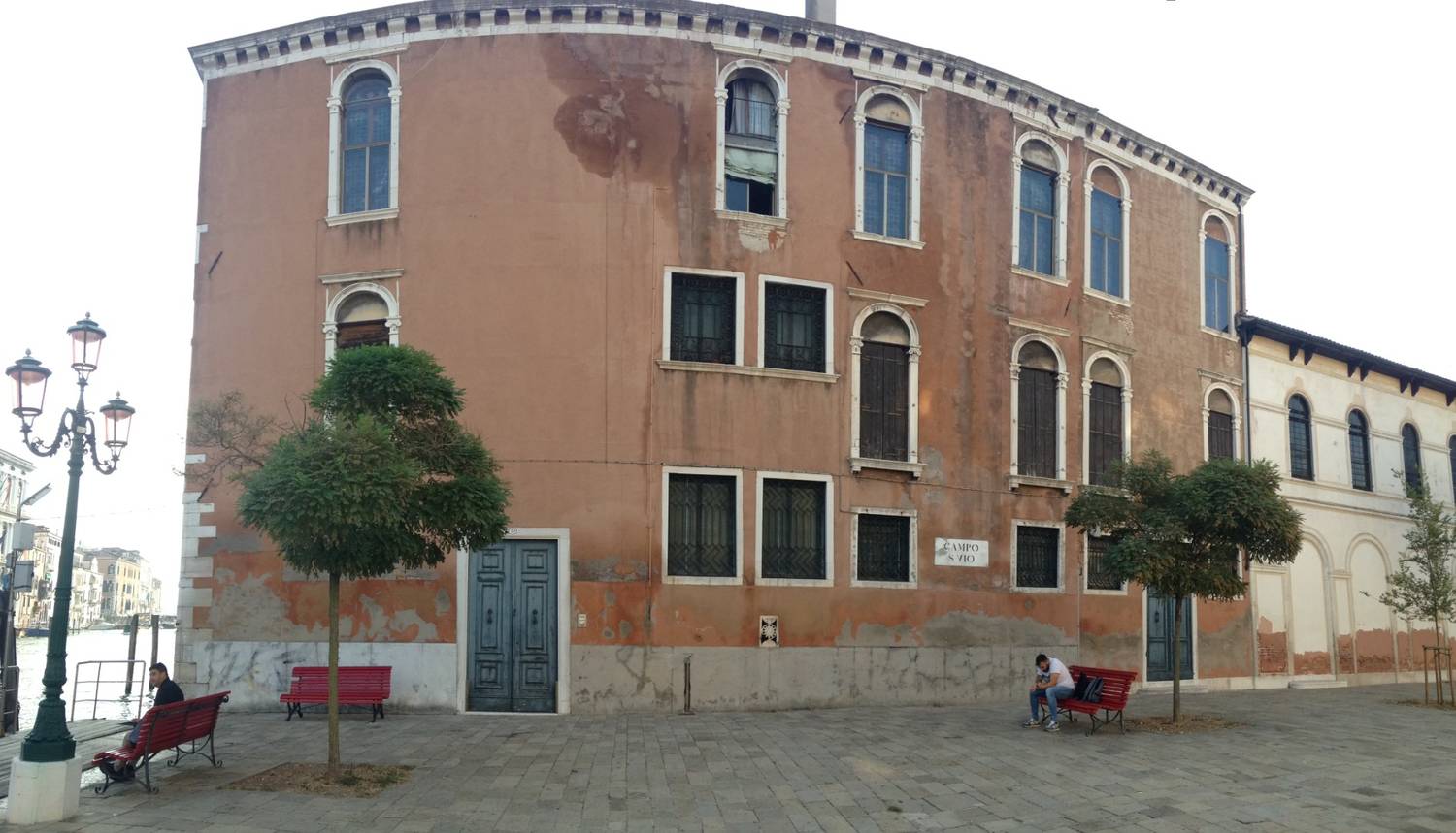 Intonaco cocciopesto pre-resturo Palazzo Barbarigo a Venezia